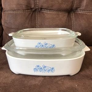 Set Of Corning Ware S Blue Amana Radarange Microwave Browning