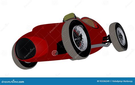 Racing Car Sketch.3D Render Stock Illustration - Illustration of card ...