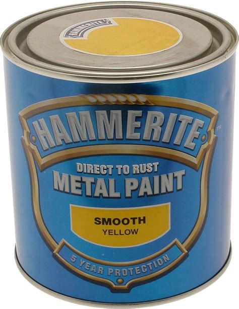 Hammerite Direct To Rust Smooth Effect Metal Paint Yellow 5L Price