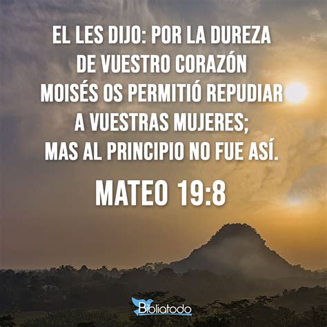 Mateo 19 8 Referencias Cruzadas de la Biblia Conexiones Versículo a