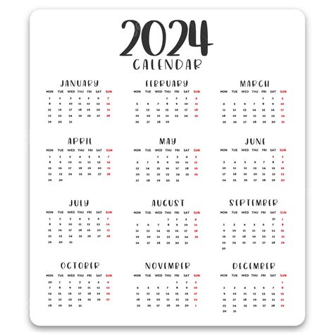 Modern 2024 Calendar Template Design Vector, Modern 2024 Calendar, 2024 ...