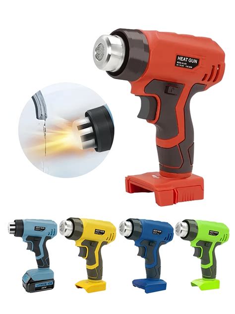 Portable Heat Gun Cordless Electric Heat Gun With 4 Nozzle For Makita Dewalt Milwaukee Bosch