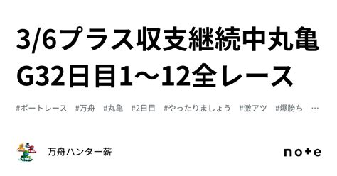 🤡 36🤡プラス収支継続中🤡丸亀g3👑2日目😍1〜12全レース💰｜💰💰万舟ハンター薪💰💰