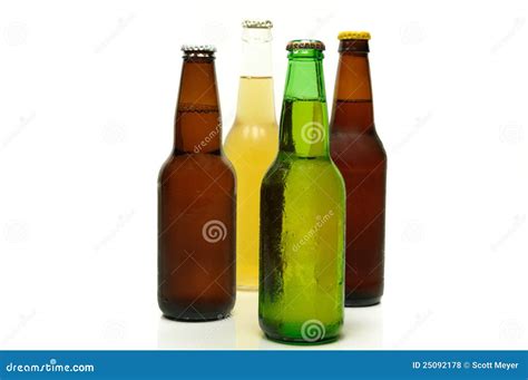 Four Bottles of Beer stock photo. Image of green, beer - 25092178