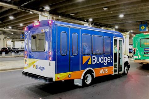 Budget And Avis Car Rental Shuttle Bus Editorial Stock Photo Image Of