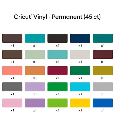 Cricut® Permanent Vinyl Everything Sampler Michaels