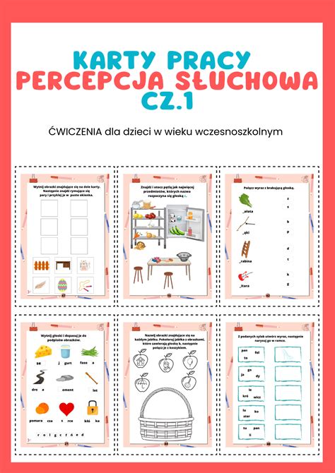 KARTY PRACY PERCEPCJA SŁUCHOWA cz 1 wersja PDF zaklamerkowani