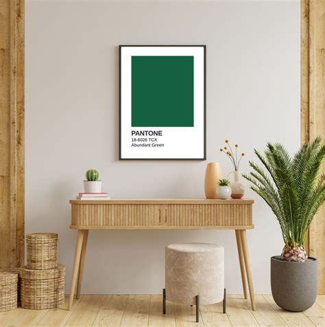 Abundant Green Pantone Print Printable Art Digital Print Print At