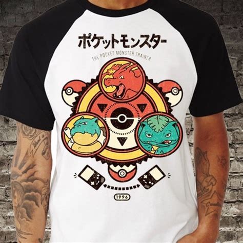 Camisa Camiseta Pokemon Ash Charizard Gengar Mewtwo Mew Anime Shopee