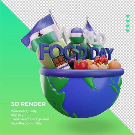 3d dia mundial da alimentação lesoto renderizando a vista esquerda