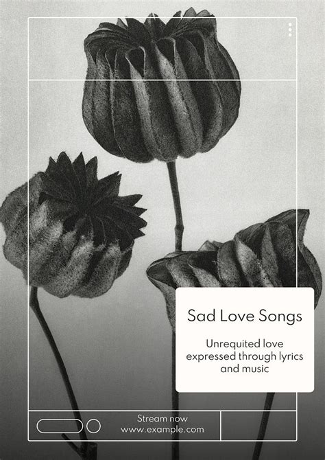 Sad love songs poster template | Free Photo - rawpixel