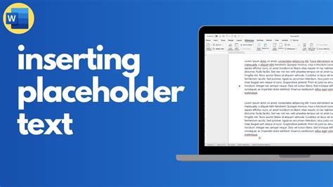 How To Insert Placeholder Text In Microsoft Word YouTube