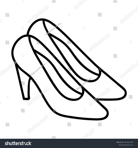 High Heel Shoes Icon Outline Stylevector Stock Vector Royalty Free