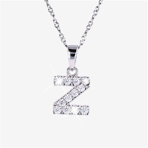 Sterling Silver Z Initial Necklace Warren James