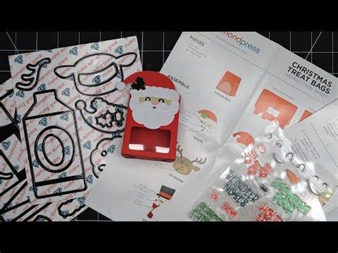 Diamond Press Christmas Gift Bag Stamps & Dies Review Tutorial! So Cute ...