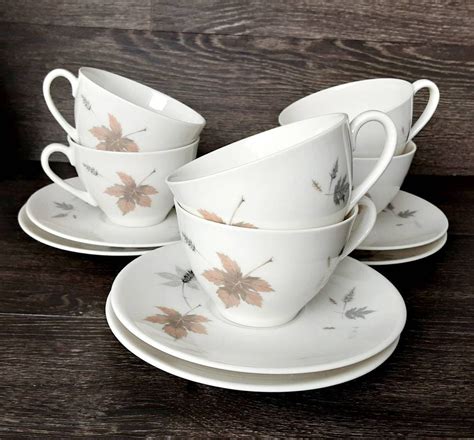 You Are Purchasing Vintage Royal Doulton Tumbling Leaves Tea Cups And