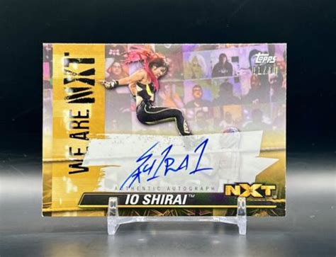 2021 Topps WWE NXT IO SHIRAI IYO SKY AUTO GOLD D 01 10 Bookend EBay