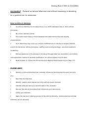 Ethical Dilemma Docx Running Head Ethical Dilemma Assignment