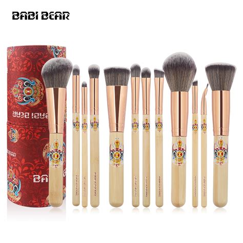 BABI BEAR 12PCS Makeup Brushes Set Bamboo Make Up Brush Soft Collection