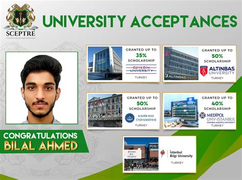 University Acceptances Sceptre College