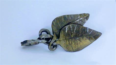 Hand Forged Leaf Pendants Spruce Hill Forge