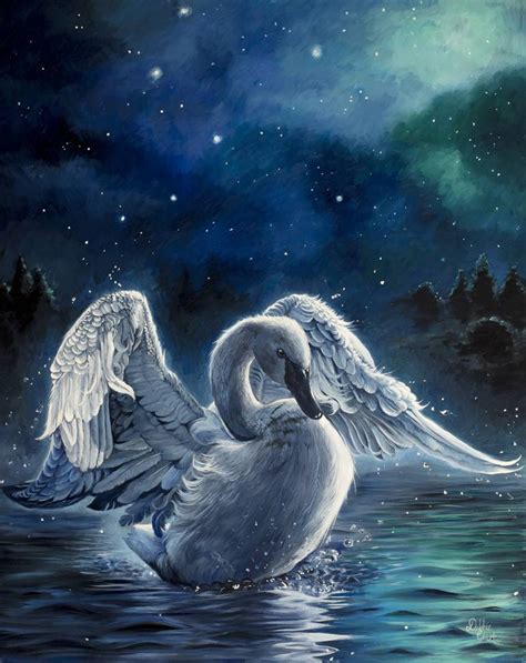 Spirit Swan Painting By Debbie Clark Spirit Animal Art Swans Art