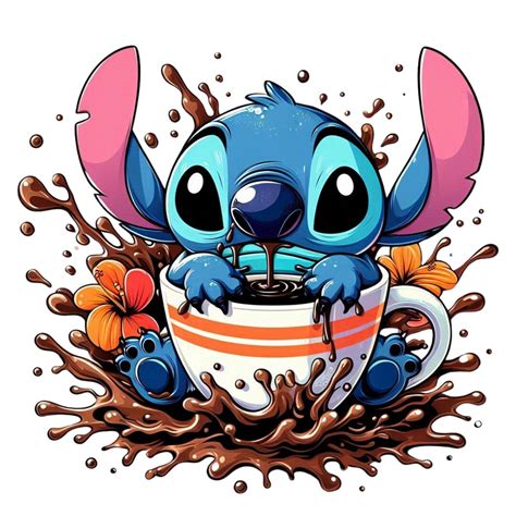 stitch png clipart stitch coffee design lilo  stitch character