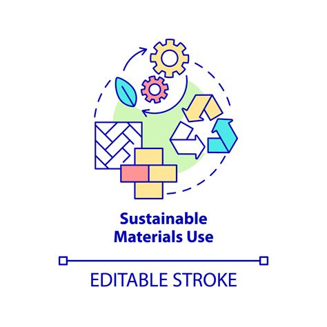 Sustainable materials use concept icon. Strong point of green