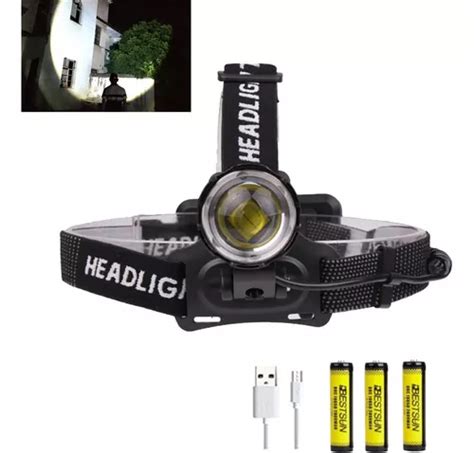 Graboyy Linterna Frontal Led Recargable 100000 Lumenes Lam Envío gratis