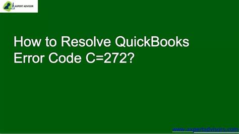 PPT How To Resolve QuickBooks Error Code C 272 PowerPoint