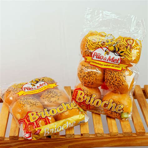 Pão Brioche Gergelim 350g Pão Mel Indústria de Panificação