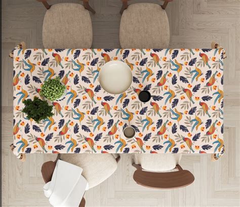 Buy Birds Land Elegant Indian Floral Print Seater Table Cloth Online