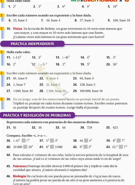 POTENCIAS EJEMPLOS RESUELTOS DE MATEMATICA 8 OCTAVO AÑO PDF