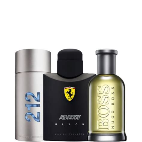 Combo Perfumes Masculinos Men Ferrari E Boss Shopee Brasil