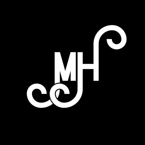 MH Letter Logo Design. Initial letters MH logo icon. Abstract letter MH ...