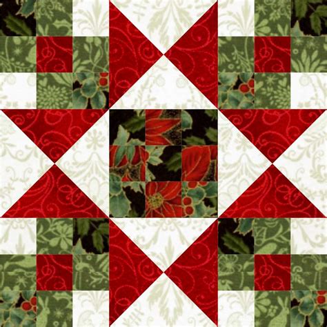 Star Crossed Christmas Quilt Block LC S Cottage