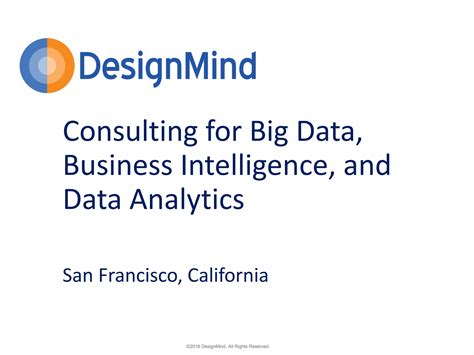 Designmind Data Analytics Consulting Ppt