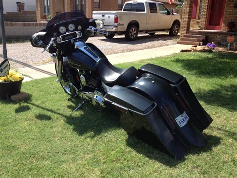 Harley Davidson 6 Extended Out And Down Saddlebags With Custom LED