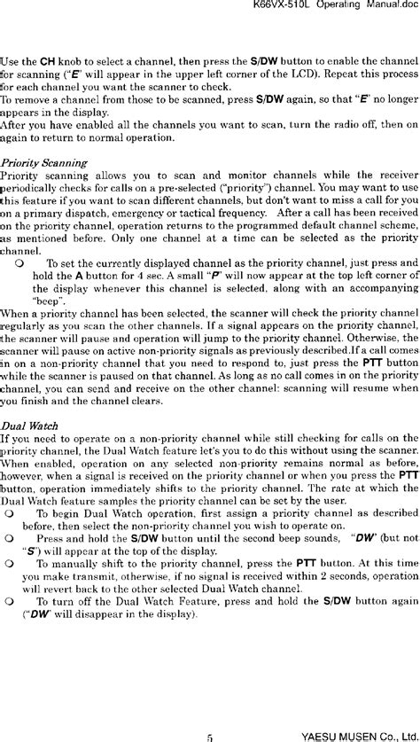 Yaesu Musen Vx L Hf Handheld Protable Transceiver User Manual