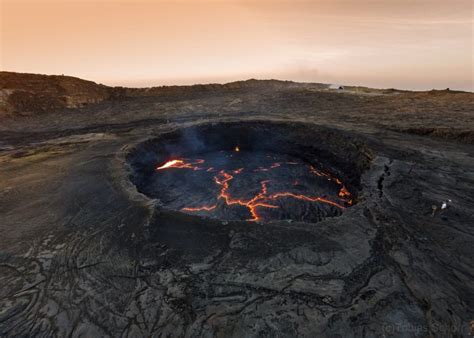 Aerial Photo Of Erta Ale And Its Lava Lake Drone Photography