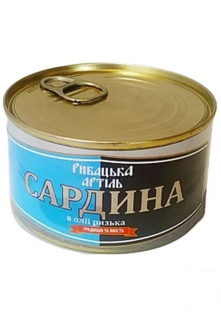 Сардина натуральная в масле ТМ "Рыбацкая Артель" 240 г ключ (102268 ...