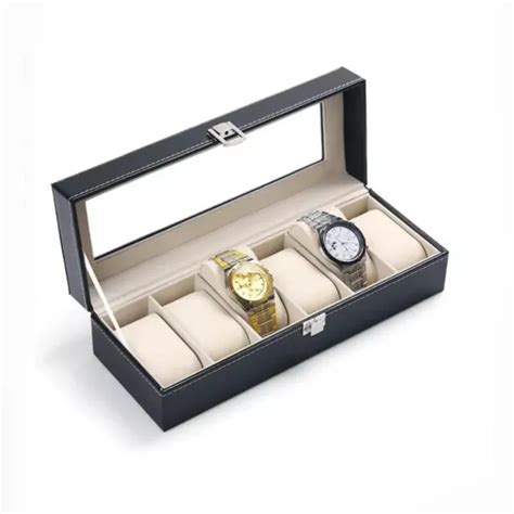 Coffret Pour 6 Montres Boîte à Montre Boîtier Rangement Bijoux