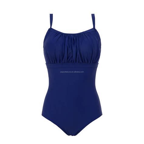 2018 Newest One Piece Plus Size Ruffle Sexy Solid Color Swim Suit Swim