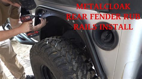 MetalCloak Rear Fender Rub Rails With Mounting Plates Install 2004