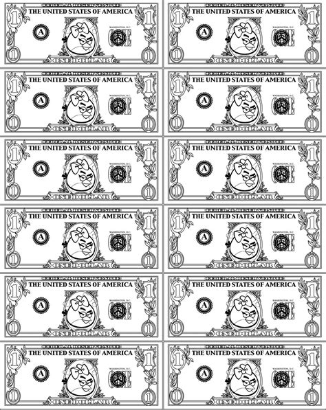 Coloring Pages Of Dollar Bills