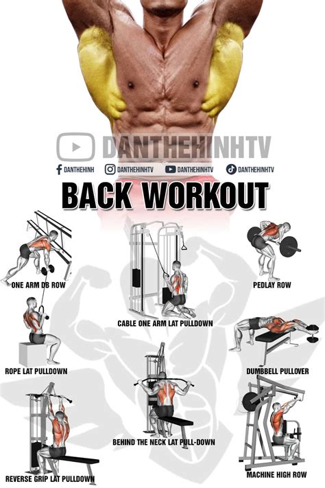 8 Exercises To Build A Big Back Back Workout Routine Gym Workouts