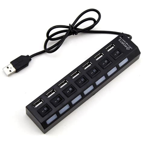 Ports Usb Hub Led Usb High Speed Mbps Adapter Usb Hub With