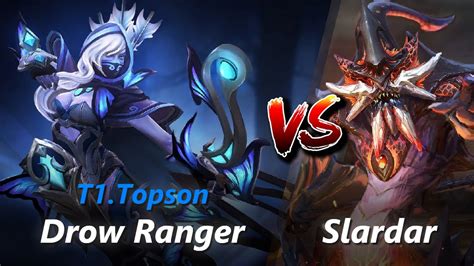 Topson Safelane Drow Ranger Vs Slardar Leshrac First 10 Minutes YouTube