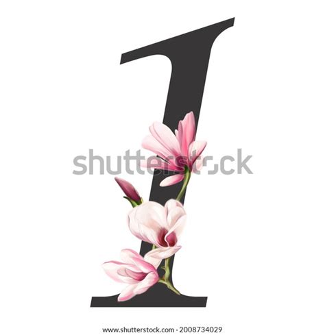 Alphabet Floral Set Letters Watercolor Painting Stock Illustration ...