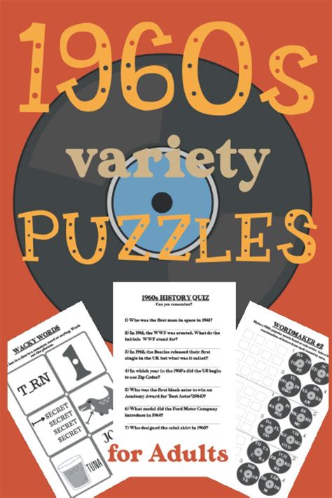 1960s Variety Puzzles For Adults Travel Sized Word And Number Puzzles